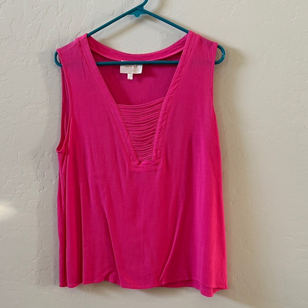 Women's Pink Sleeveless Top